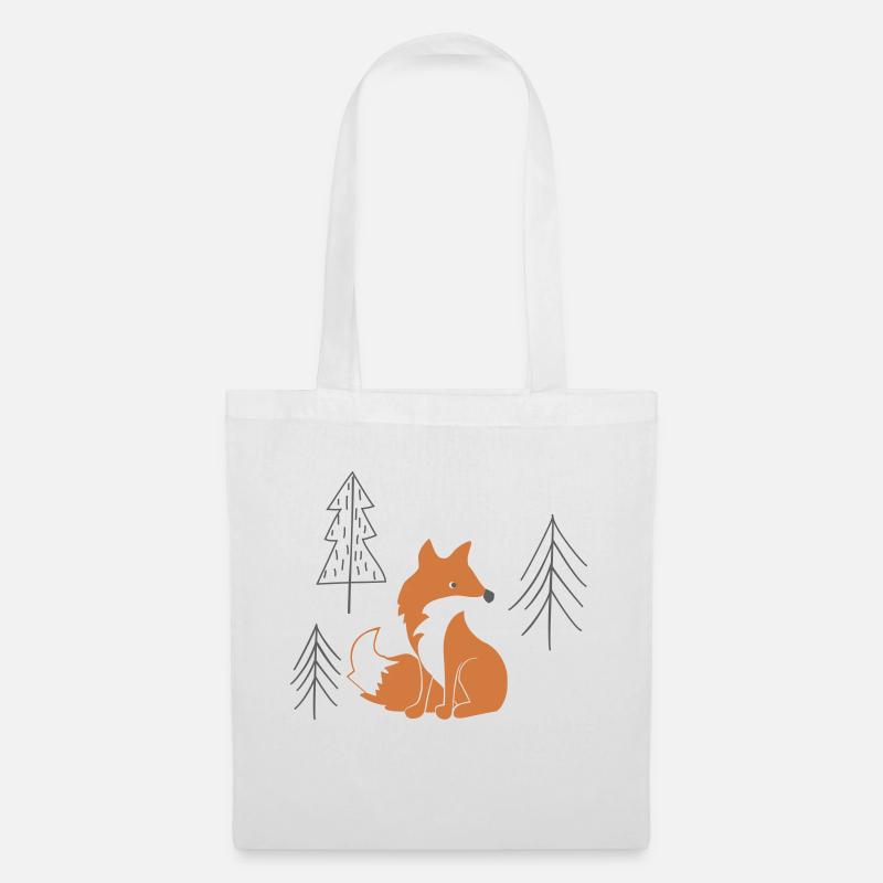 Fuchs im Wald - Stoffbeutel - Weiß