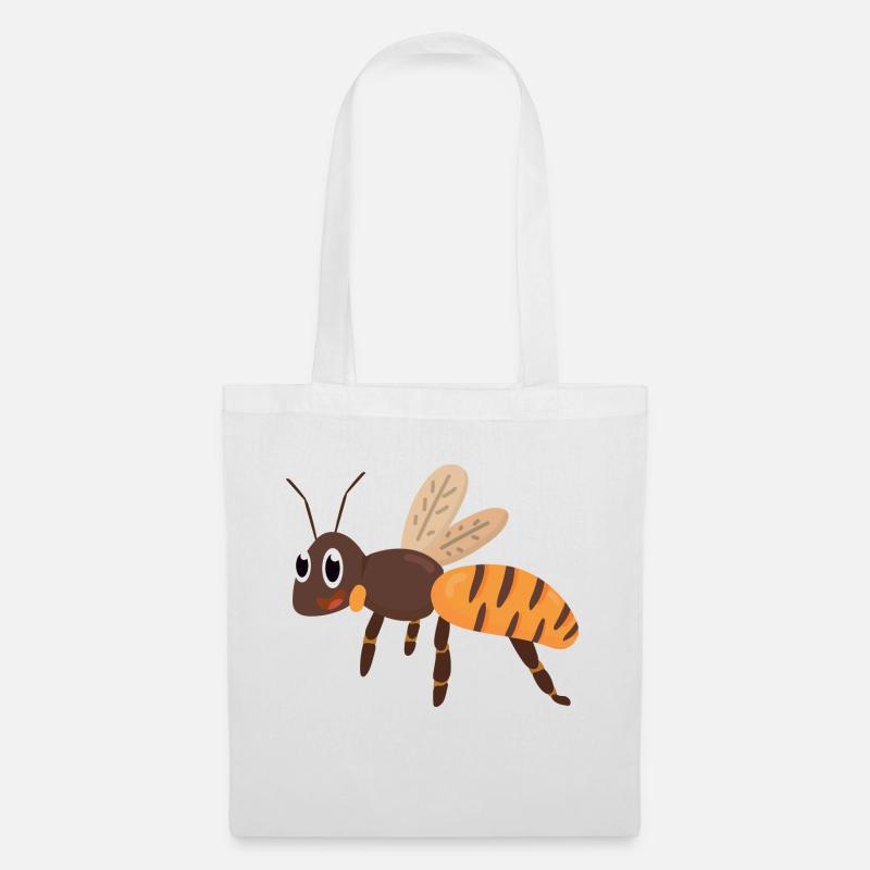 Biene Hummel - Stoffbeutel - Weiß