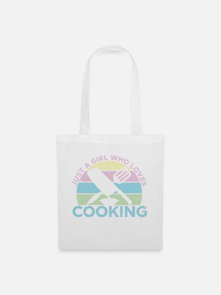 Just A Girl Who Loves Cooking Sous Gourmet Chef Co - Stoffbeutel - Weiß