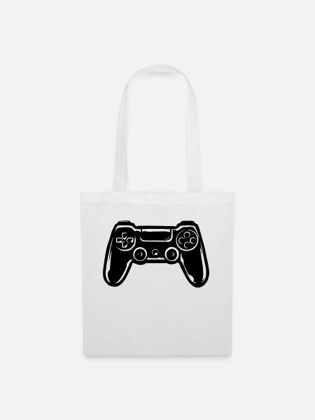 GamePad Zocker Shirt - Stoffbeutel - Weiß