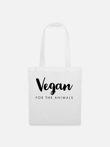 Vegan for the animals - Stoffbeutel - Weiß