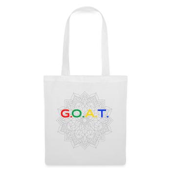 G.O.A.T Lettering Design (Colorful) - Tote Bag - white - Front