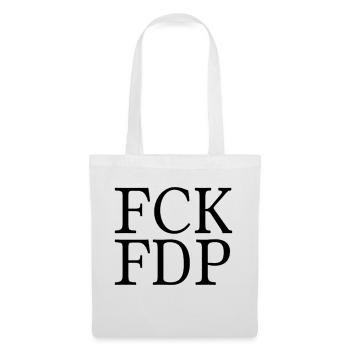 FCK FDP - Stoffbeutel - Weiß - Vorne