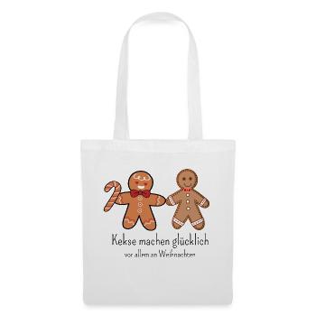 Kekse machen glücklich - Stoffbeutel - Weiß - Vorne