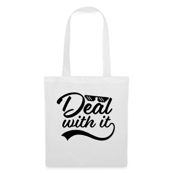 Funny Deal with it - Tote Bag - white - Front