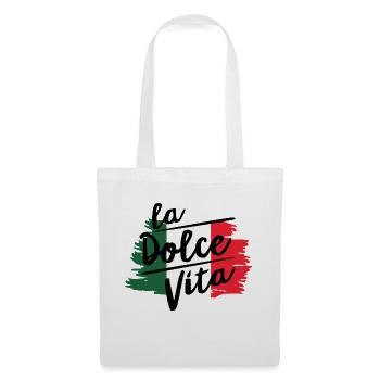 La dolce Vita Bella Italia - Sac en tissu - blanc - Devant
