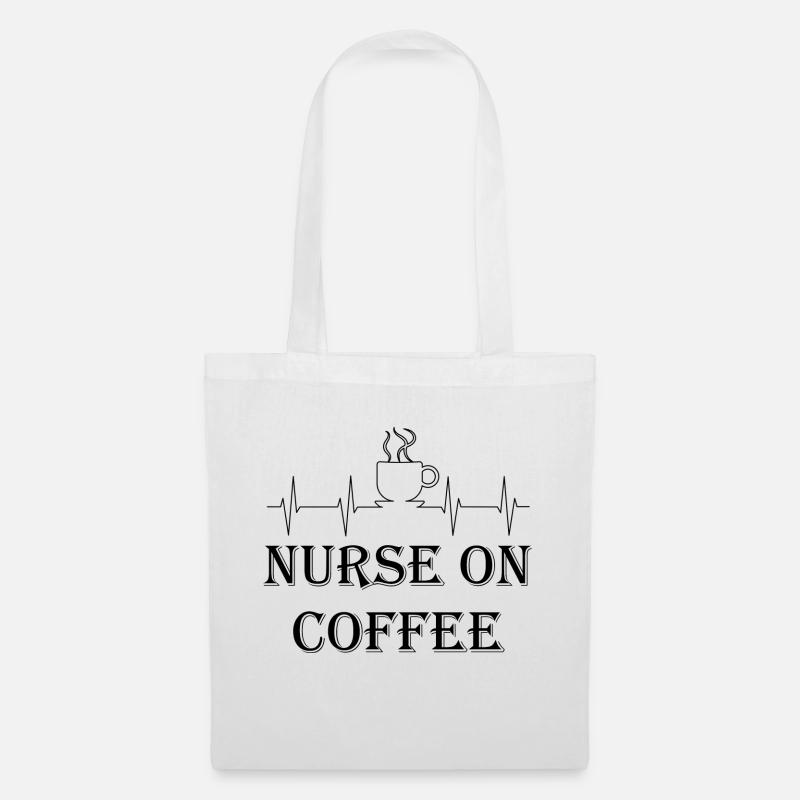 Nurse on Coffee - Stoffbeutel - Weiß
