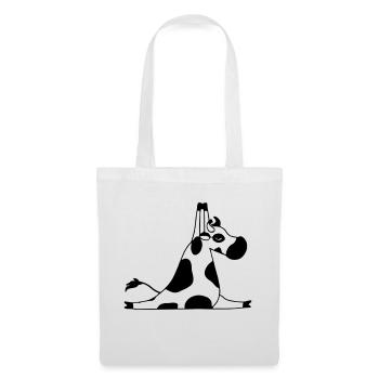 Une vache fait une idée cadeau pour les amateurs de yoga yoga - Sac en tissu - blanc - Devant