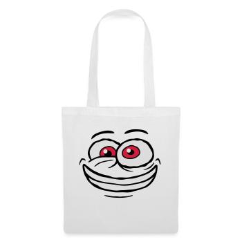 Crazy Comic Face Design - Tote Bag - white - Front