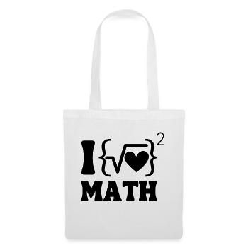 I love math - Tote Bag - white - Front