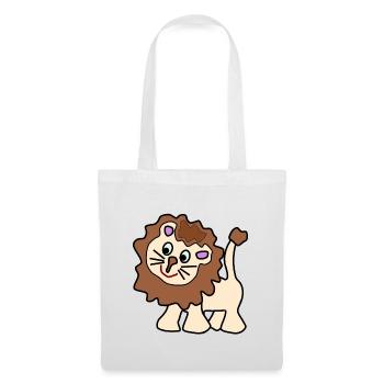 Cute funny brown lion - Tote Bag - white - Front
