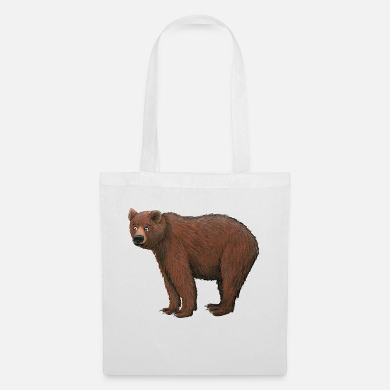 brown bear - Tote Bag - white
