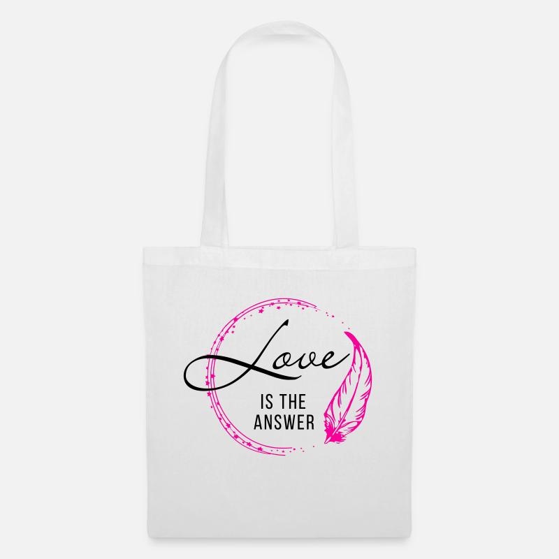 LOVE is the answer - Stoffbeutel - Weiß