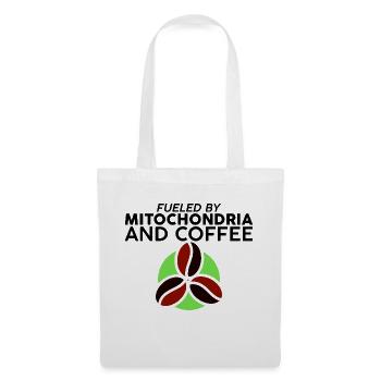 Alimenté par les mitochondries et le café - Sac en tissu - blanc - Devant