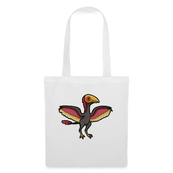 Cute Archaeopteryx, Dino, Dinosaur - Tote Bag - white - Front