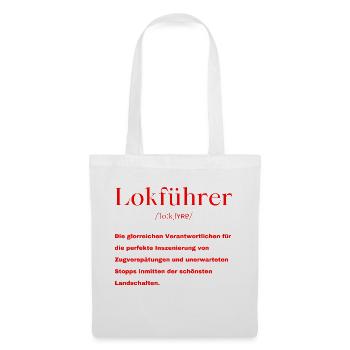 Lokführer Definition - Stoffbeutel - Weiß - Vorne