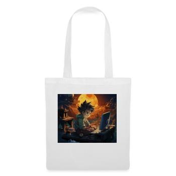 Gamer, anime stil, Geschenkidee - Stoffbeutel - Weiß - Vorne