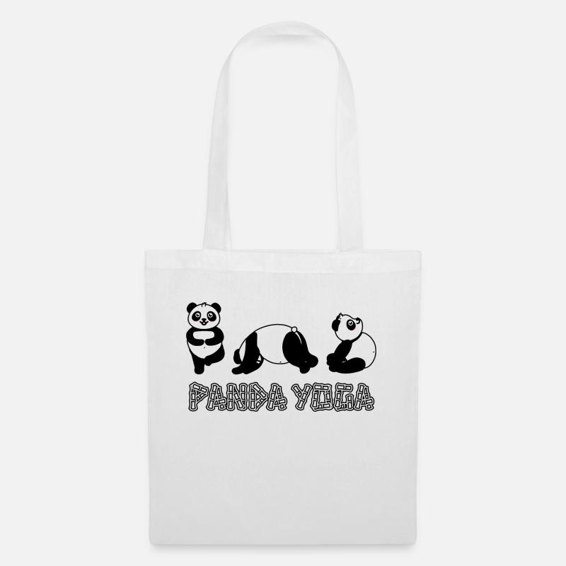 Panda Yoga - Stoffbeutel - Weiß