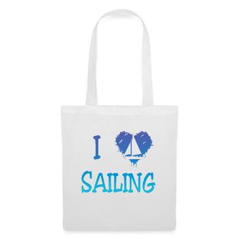 Segeln Spruch i love sailing - Stoffbeutel - Weiß - Vorne