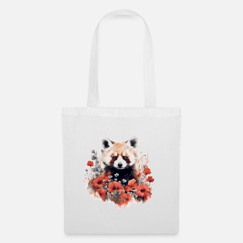 Roter Panda - Stoffbeutel - Weiß