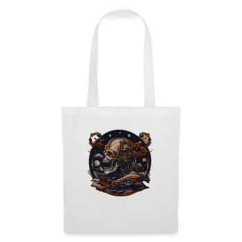 Totenschädel mit Planeten - Stoffbeutel - Weiß - Vorne