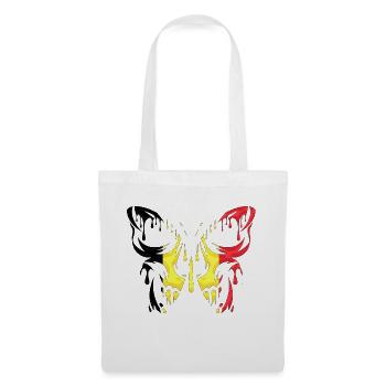 Belgique, pays, drapeau, états officiels, continent - Sac en tissu - blanc - Devant
