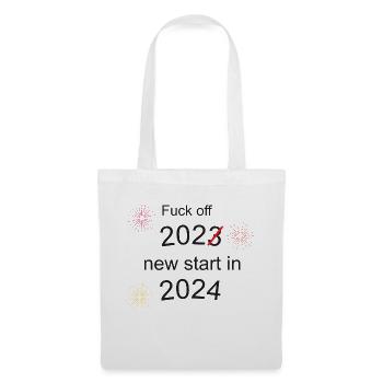 New Start in 2024 - Stoffbeutel - Weiß - Vorne