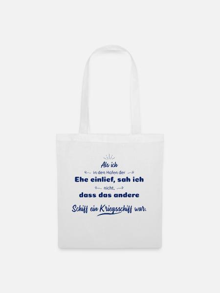 Lustige Sprüche Scheidung - Stoffbeutel - Weiß