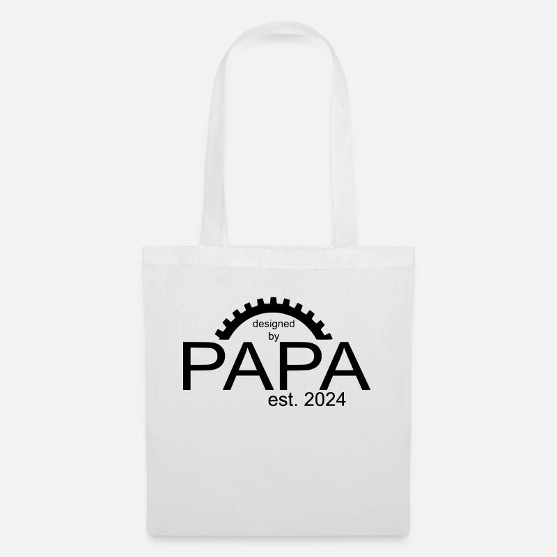 designed by papa - Stoffbeutel - Weiß