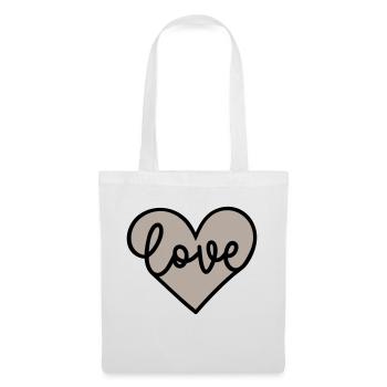 Amour - Sac en tissu - blanc - Devant