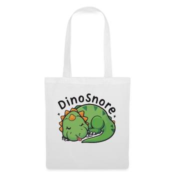 Dinosnore - Cute Sleeping Dinosaur - Tote Bag - white - Front