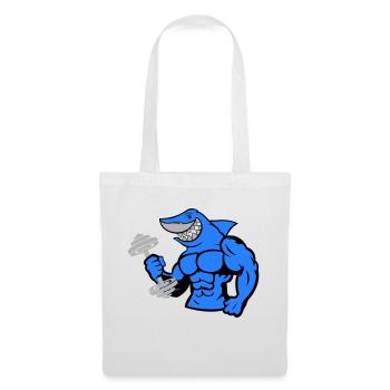 shark hai bodybuilding Hantel 1 - Stoffbeutel - Weiß - Vorne