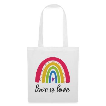 LGBTQ Pride Month - Love is Love - Tote Bag - white - Front