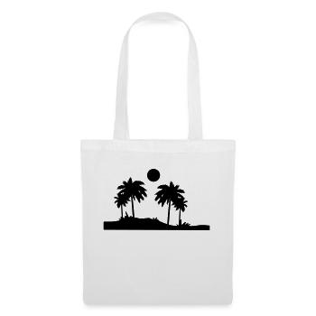 Palmiers - Sac en tissu - blanc - Devant