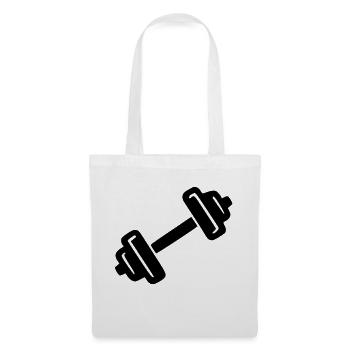 Haltère - Sac en tissu - blanc - Devant