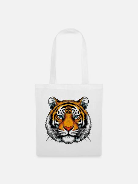 Tiger - Stoffbeutel - Weiß