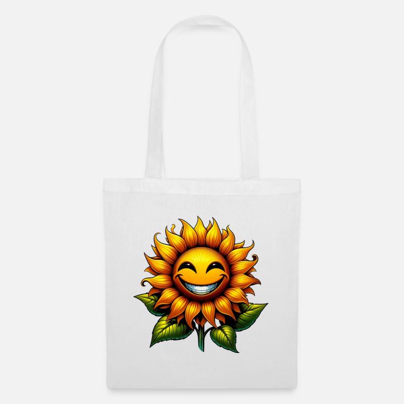Sonnenblume - Stoffbeutel - Weiß