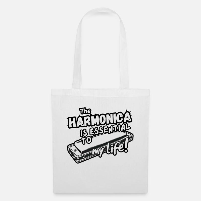 Harmonica Is Essential - Sac en tissu - blanc