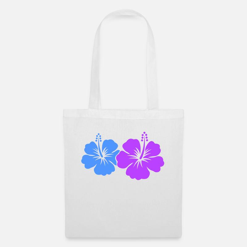 Fleur d’hibiscus - Sac en tissu - blanc