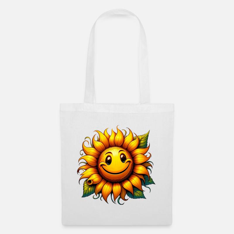 Sonnenblume - Stoffbeutel - Weiß