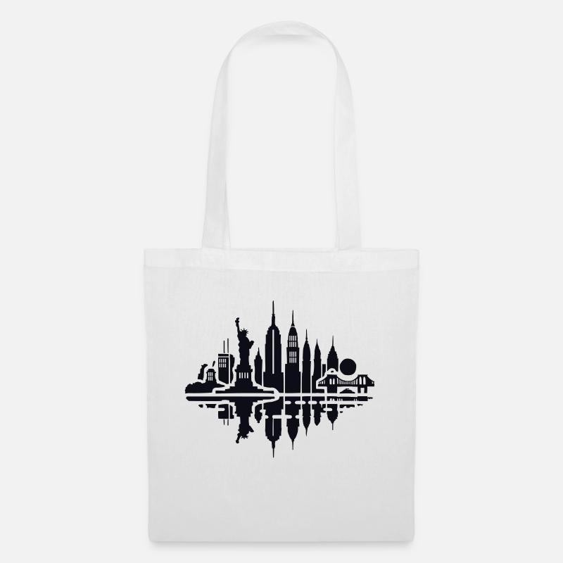 new york skyline - Stoffbeutel - Weiß