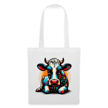 Vache - Sac en tissu - blanc - Devant