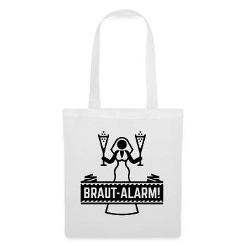 Braut-Alarm! (Polterabend, JGA Party, Hochzeit B) - Stoffbeutel - Weiß - Vorne