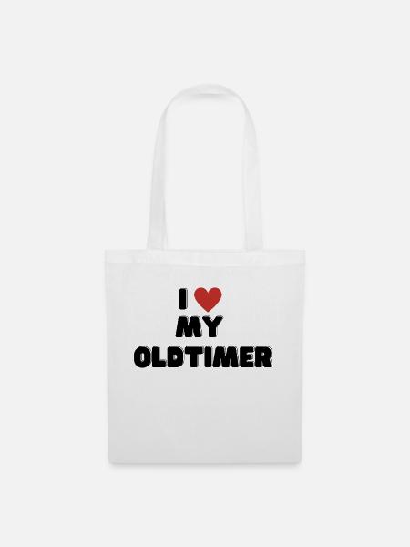 I love my Oldtimer - Stoffbeutel - Weiß