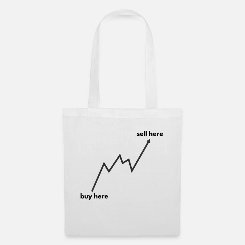 buy here - sell here - Stoffbeutel - Weiß