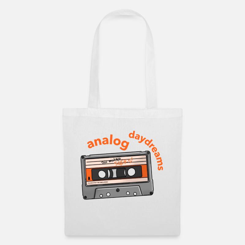 Vintage analog mixtape - Stoffbeutel - Weiß