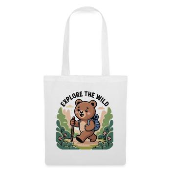 Explore the Wild Bear Illustration - Tote Bag - white - Front