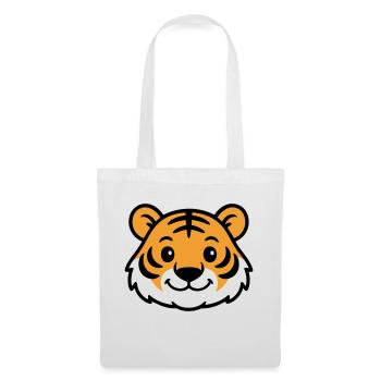 Tiger Gesicht - Stoffbeutel - Weiß - Vorne