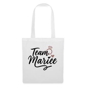 Team Mariée EVJF enterrement de vie de jeune fille - Sac en tissu - blanc - Devant