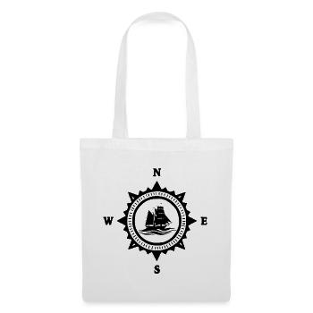 The Black Boat and the Compass - Tote Bag - white - Front